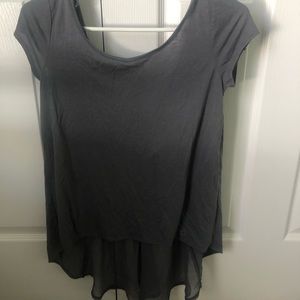 american eagle grey blouse